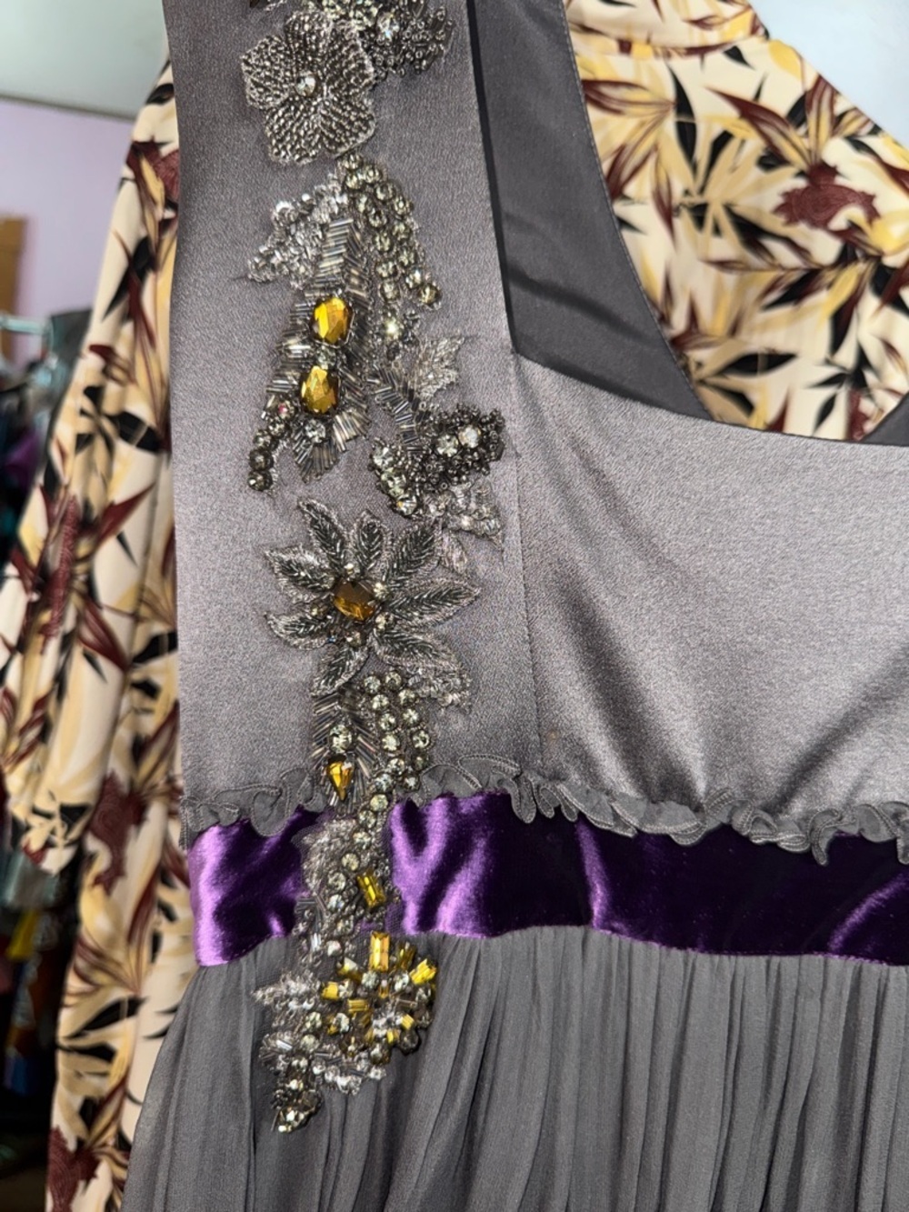 Authentic Alberta Ferretti Silk Beaded Maxi Dress Italy MSRP $4725 gala,goddess - Picture 7 of 17
